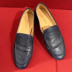 Talbots Navy Blue Leather Loafers